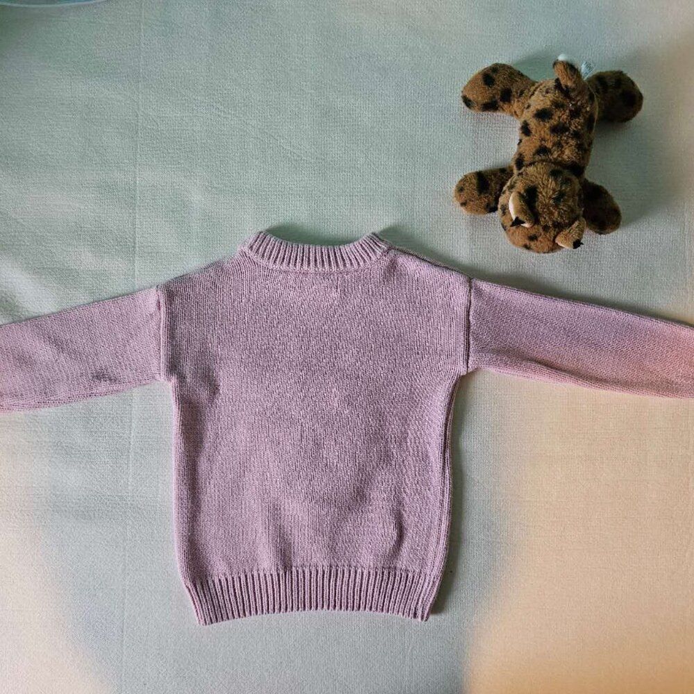 girl pink deer patten sweater - Picture 2 of 6